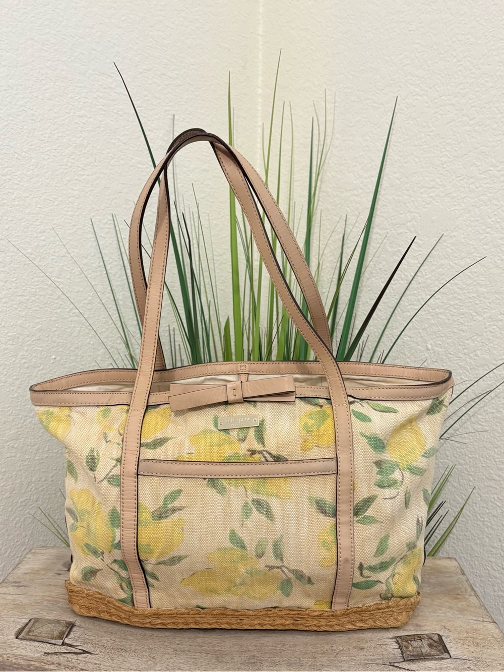 Kate Spade Canvas Lemon Tote Bag